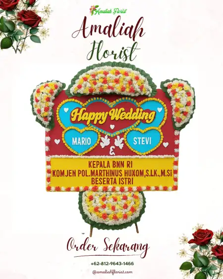 Papan Bunga Pernikahan Padaherang